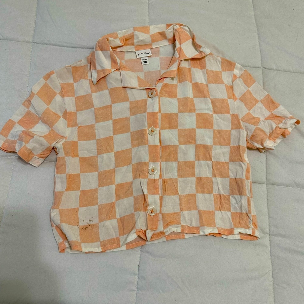 Vintage look checkered shirt